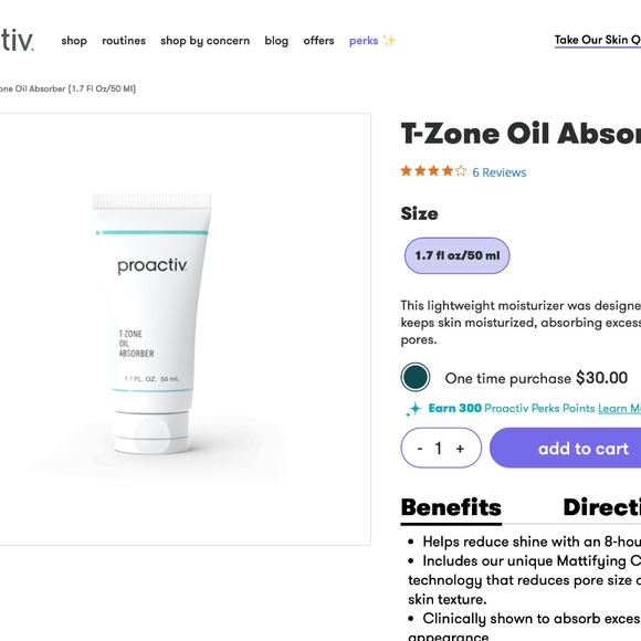 Proativ "T-Zone Oil Absorber" face moisturizer - Picture 4 of 4